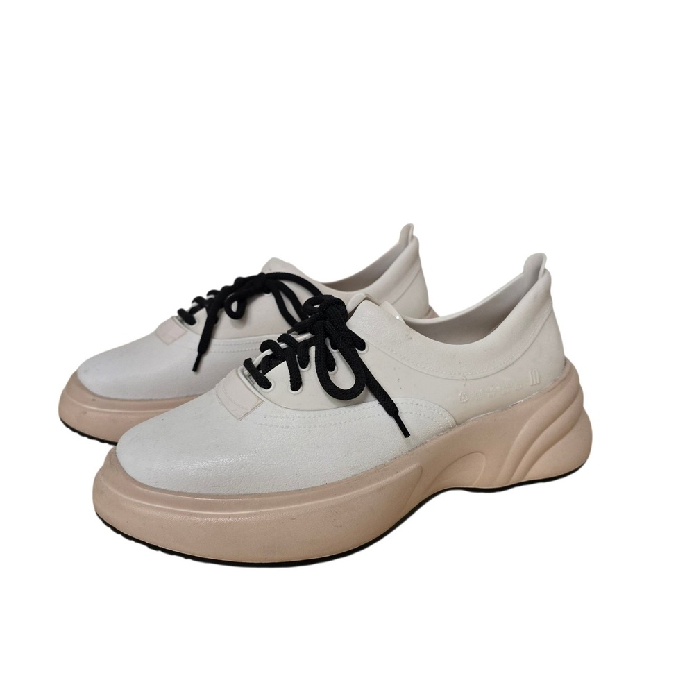 Melissa Womens Ugly Sneaker AD White Beige Chunky Platform Shoes Size 7 US